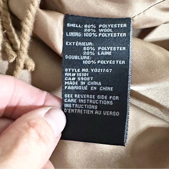 Sanctuary Camel Fringe Wool Blend Coat Size Small NWT - Picture 8 of 10